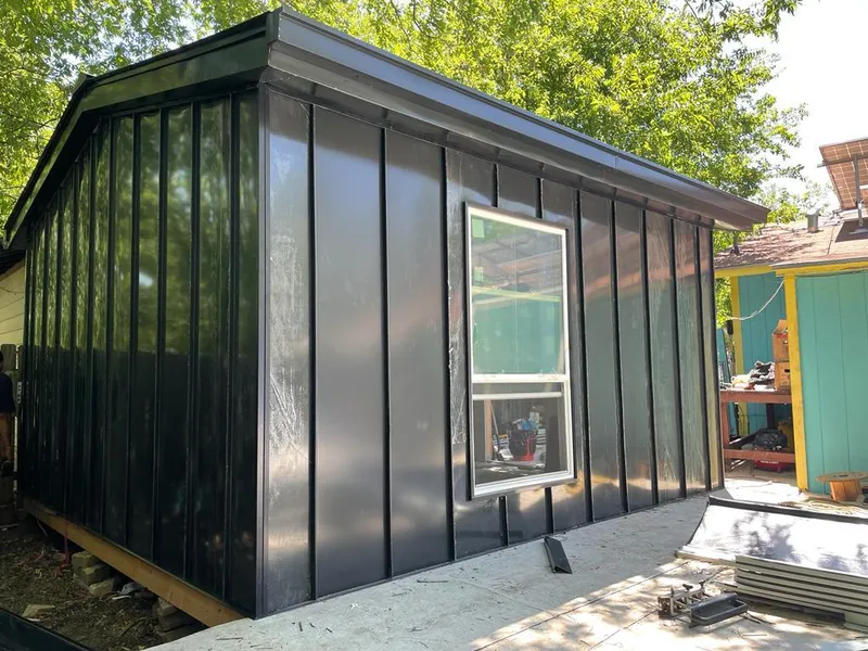 Black standing seam metal wall panels for Roof Inspection in Pleasant Hill